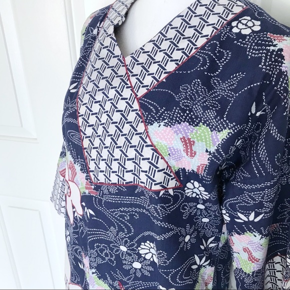 VINTAGE Swirl by Maxime caftan maxi large tropical print dress - Picture 3 of 8